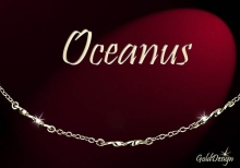 Oceánus - náramek zlacený